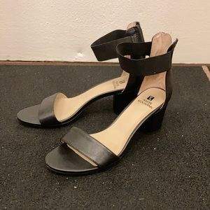 Black high heel shoes